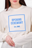 Opening Ceremony Cream/Blue Logo Top Size L