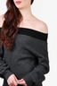 Opening Ceremony Grey Wool Blend Off-The-Shoulder Sweater Dress Size S