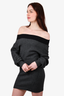 Opening Ceremony Grey Wool Blend Off-The-Shoulder Sweater Dress Size S