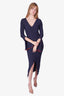 Opening Ceremony Navy Ribbed Long Sleeve Dress Size M