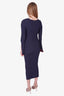 Opening Ceremony Navy Ribbed Long Sleeve Dress Size M
