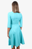 Oscar de la Renta Blue Quarter Sleeve Midi Dress Size 2