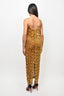 Ozbeck Gold Burnout Velvet Dress