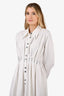 Palmer Harding White Collared Pleated Dress Size 8