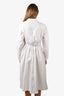 Palmer Harding White Collared Pleated Dress Size 8