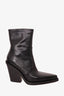 Paris Texas Black Embossed Leather Western Heeled Boots Size 37
