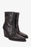 Paris Texas Black Embossed Leather Western Heeled Boots Size 37