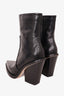 Paris Texas Black Embossed Leather Western Heeled Boots Size 37