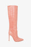 Paris Texas Dark Phard Embossed Crocs Stiletto Boots Size 36.5