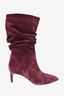 Paris Texas Purple Suede Slouchy Heeled Boots Size 35