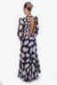 PatBO Black Dahlia Plunge Cut-Out Maxi Dress Size L