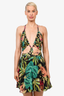 Patbo Black Floral 'Tropicalia' Mini Cut Out Dress Size S