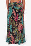 PatBO Black Tropicalia High-Slit Maxi Skirt Size 4