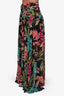 PatBO Black Tropicalia High-Slit Maxi Skirt Size 4