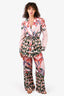 PatBO Olive Plitka Tie-Waist Blazer & Pant Set Size M