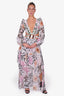 PatBO White Jasmine Belted Cut-Out Maxi Dress Size L