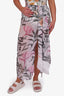 PatBO White Jasmine Fringe Trim Beach Skirt Size 2