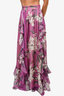PatBo Purple Floral Ruffle Maxi Skirt Size 4