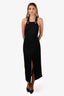 Patou Black Virgin Wool Dungaree Dress Size 38