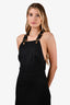 Patou Black Virgin Wool Dungaree Dress Size 38