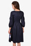 Peter Pilotto Navy Embroidered Dress Size 6