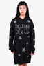 Phillip Plein Black Star Embellished Hoodie Dress Size L