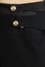Pierre Balmain Black Button Detail Trousers Size 40