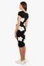 Pink Tartan Black/White Floral Print Dress Size XS