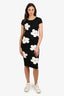 Pink Tartan Black/White Floral Print Dress Size XS