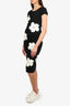 Pink Tartan Black/White Floral Print Dress Size XS