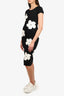 Pink Tartan Black/White Floral Print Dress Size XS