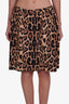 Pink Tartan Leopard Print A-Line Skirt Size 10