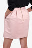 Pink Tartan Pink Nylon Zip Up Mini Skirt Size 10