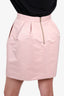 Pink Tartan Pink Nylon Zip Up Mini Skirt Size 10