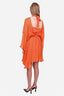 Pink Orange Sheer 'Donna' Dress with Slip Size 40
