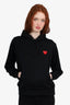 Play Comme des Garcons Black Heart Patch Hoodie Size L