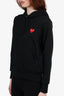 Play Comme des Garcons Black Heart Patch Hoodie Size Large