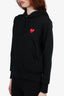Play Comme des Garcons Black Heart Patch Hoodie Size L