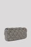 Chanel 2011 Grey Quilted Nylon Medium Single Bubble Flap Shoulder Bag