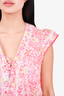 Poupette St Barth Pink Floral Cotton Mini Dress Size S