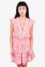 Poupette St Barth Pink Floral Cotton Mini Dress Size S