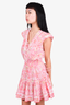Poupette St Barth Pink Floral Cotton Mini Dress Size S