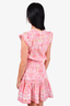 Poupette St Barth Pink Floral Cotton Mini Dress Size S