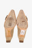 Prada Beige Suede Buckle Kitten Heel Loafers Size 35