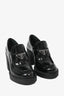 Prada Black Leather Block Heel Loafer Size 35