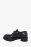 Prada Black Leather Brushed Loafers Size 37