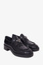 Prada Black Leather Brushed Loafers Size 38