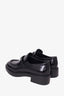 Prada Black Leather Brushed Loafers Size 38