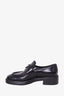 Prada Black Leather Brushed Loafers Size 38