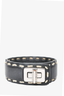 Prada Black Leather Contrast Stitch Bracelet